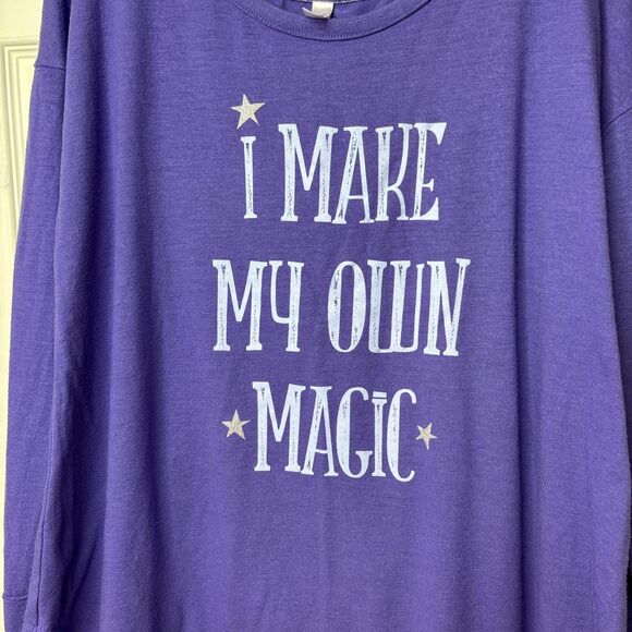 Xhilaration Women’s Large Purple “I Make My Own Magic” Pajama Set - Picture 2 of 6